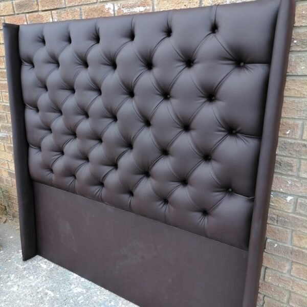 Buttoned Rexene Leather Headboard