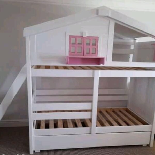 House bunk bed with side ladder