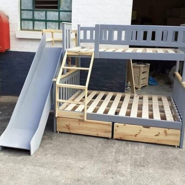 Modern bunk bed with slide