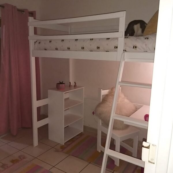 Loft Bed with table and toy shelve