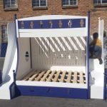 Customized modern tribunk bed