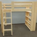 Loft bed with shelves